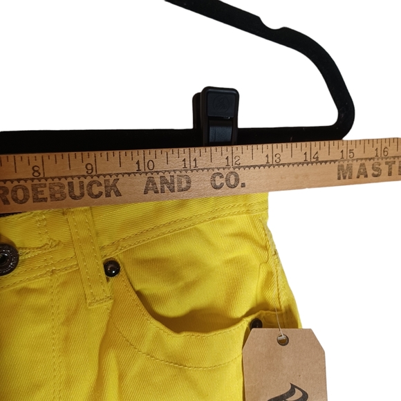 ROCAWEAR Original Fit Classic Yellow Straight Leg Color Jeans 10 (27) NWT - Picture 9 of 10